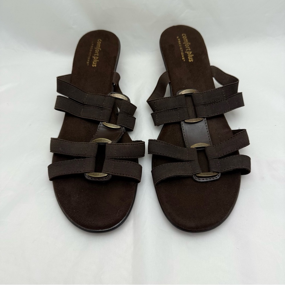 Comfort Plus by Predictions Brown Strappy Sandals Size 12 ✨👡